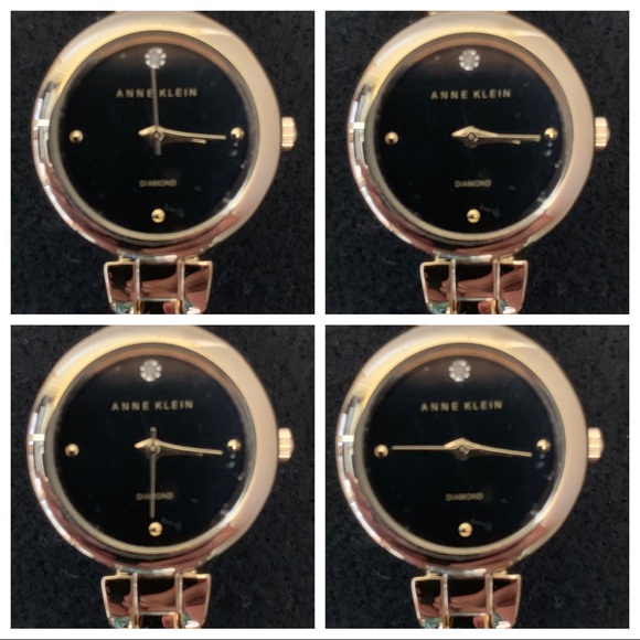 ‼️SOLD‼️ ANNE KLEIN Gold Tone Diamond Accent Watch - Picture 3 of 8